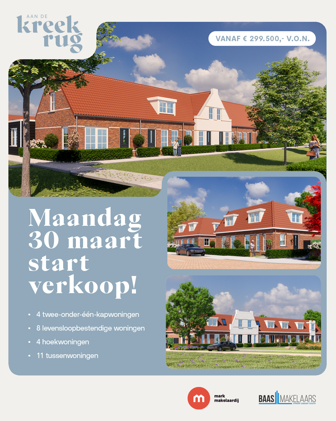 START VERKOOP: MAANDAG 30 MAART!