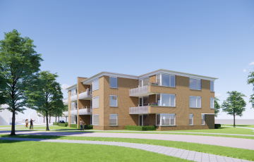 12 appartementen Korstiaen Bestebroerlaan - laatste appartement 'verkocht o.v.'